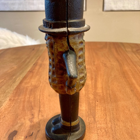 RARE! Vintage Cast Iron Mr Peanut Coin Piggy Bank-Almost 8" height - Picture 7 of 9